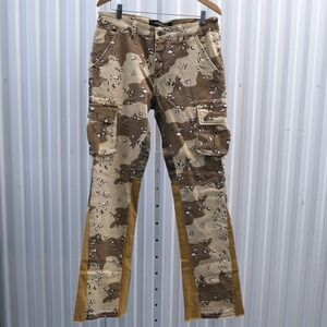 Valabasas Commander Stacked Flare Jeans Desert Storm Camo Size 34 Cargo